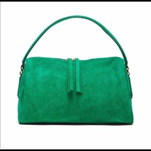 Suede Banana Republic satchel - new, never used